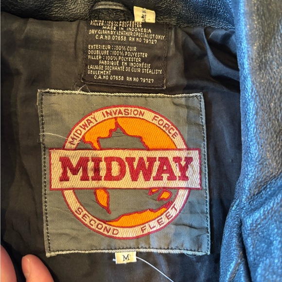 Vintage 90s Midway Leather STOP Jacket - Picture 4 of 7